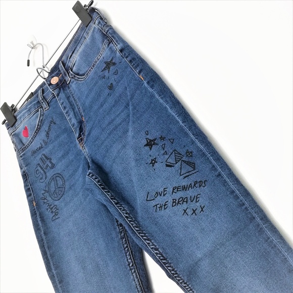 H\u0026M | Jeans | Hm Graffiti Doodle High 